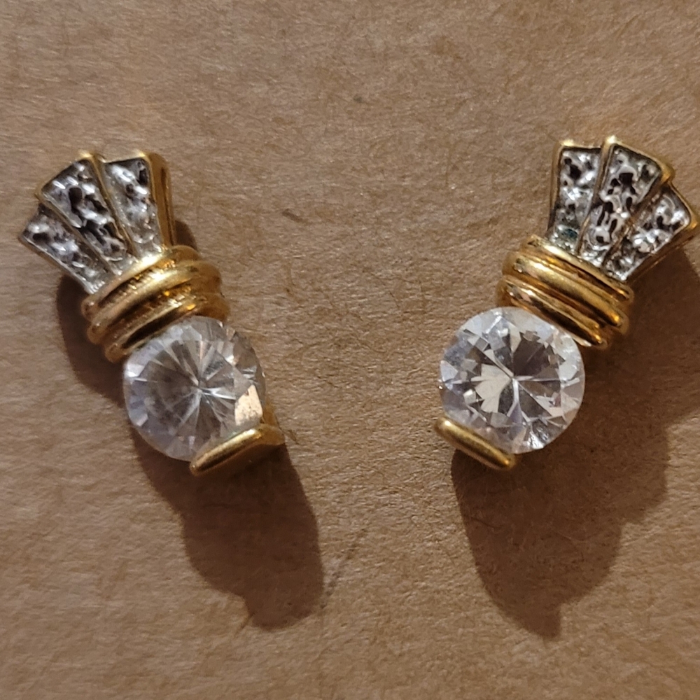 Vintage Napier 14K Yellow Gold Earrings